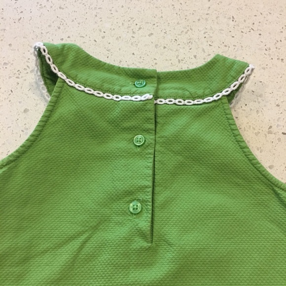 Janie & Jack Bright Green & White Lace Sundress - Picture 6 of 7